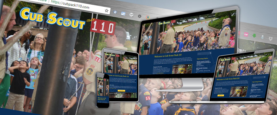 Cub Scout Pack 110 responsive screen resolution demo