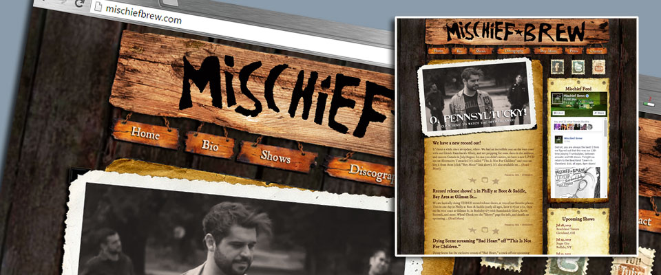 Mischief Brew website preview