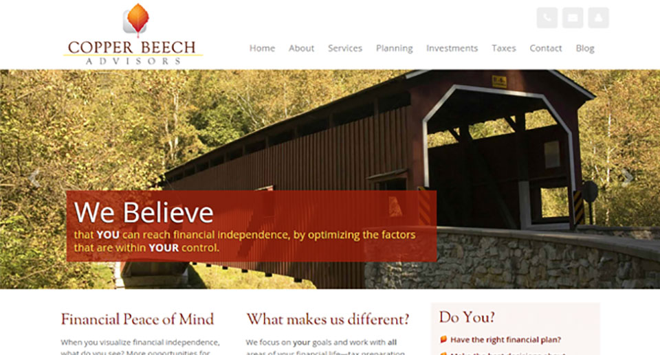 Copper Beech Advisors homepage screenshot