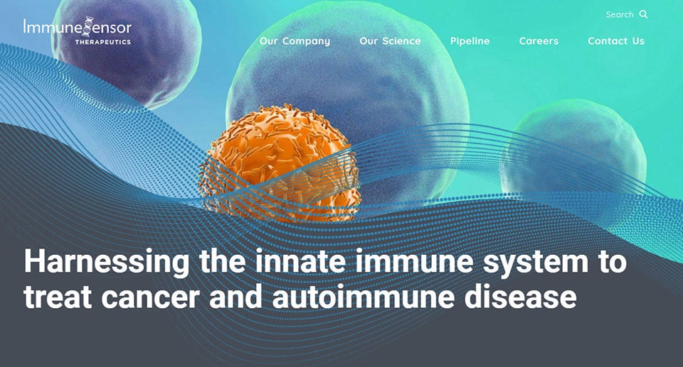 ImmuneSensor homepage screenshot