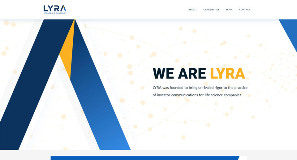 Lyra Strategic Advisory home page screenshot